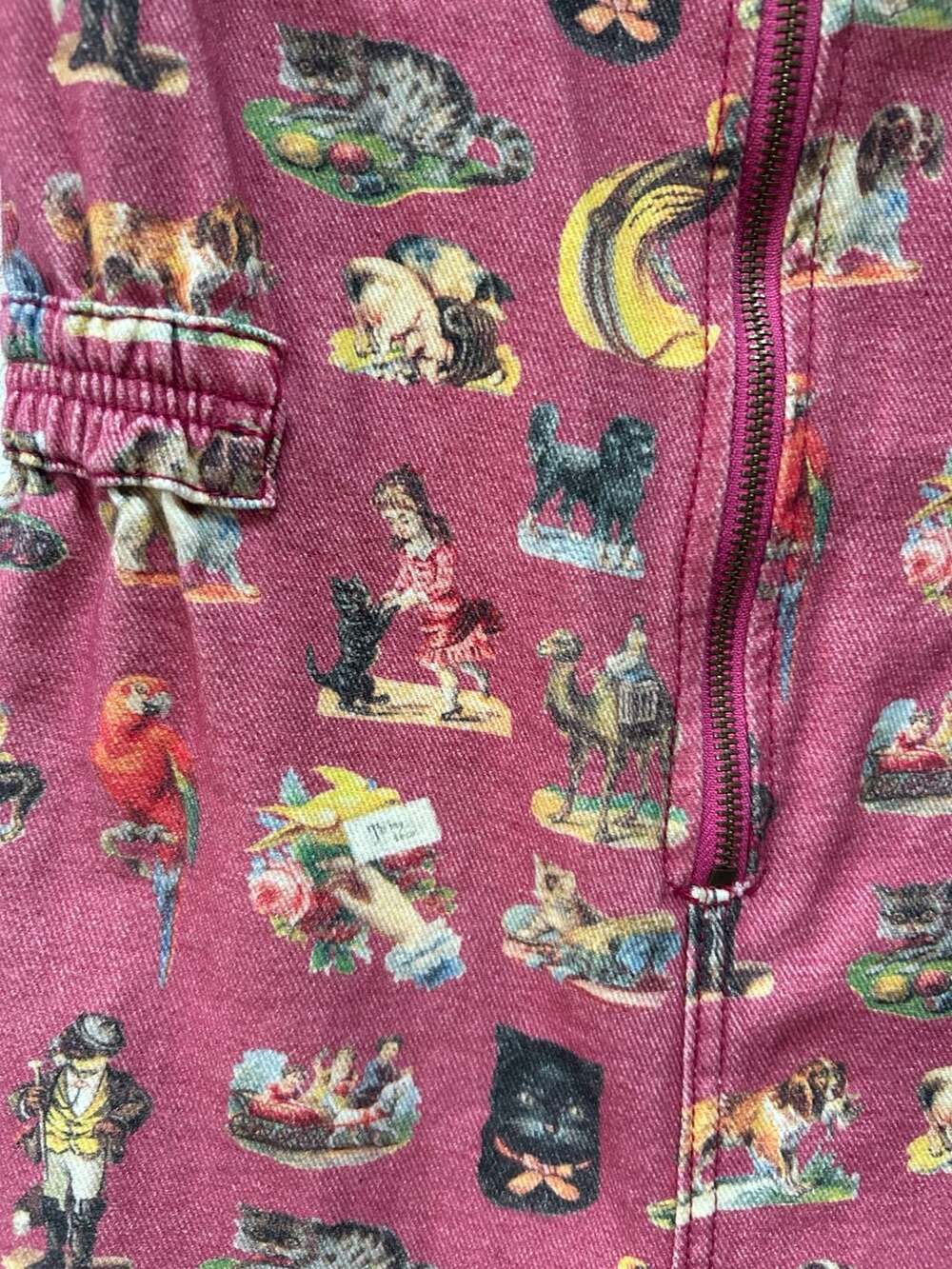 Rachel Antonoff Pink Novelty Print Animal Collectibles Jumpsuit Romper Size 2 - Picture 3 of 14